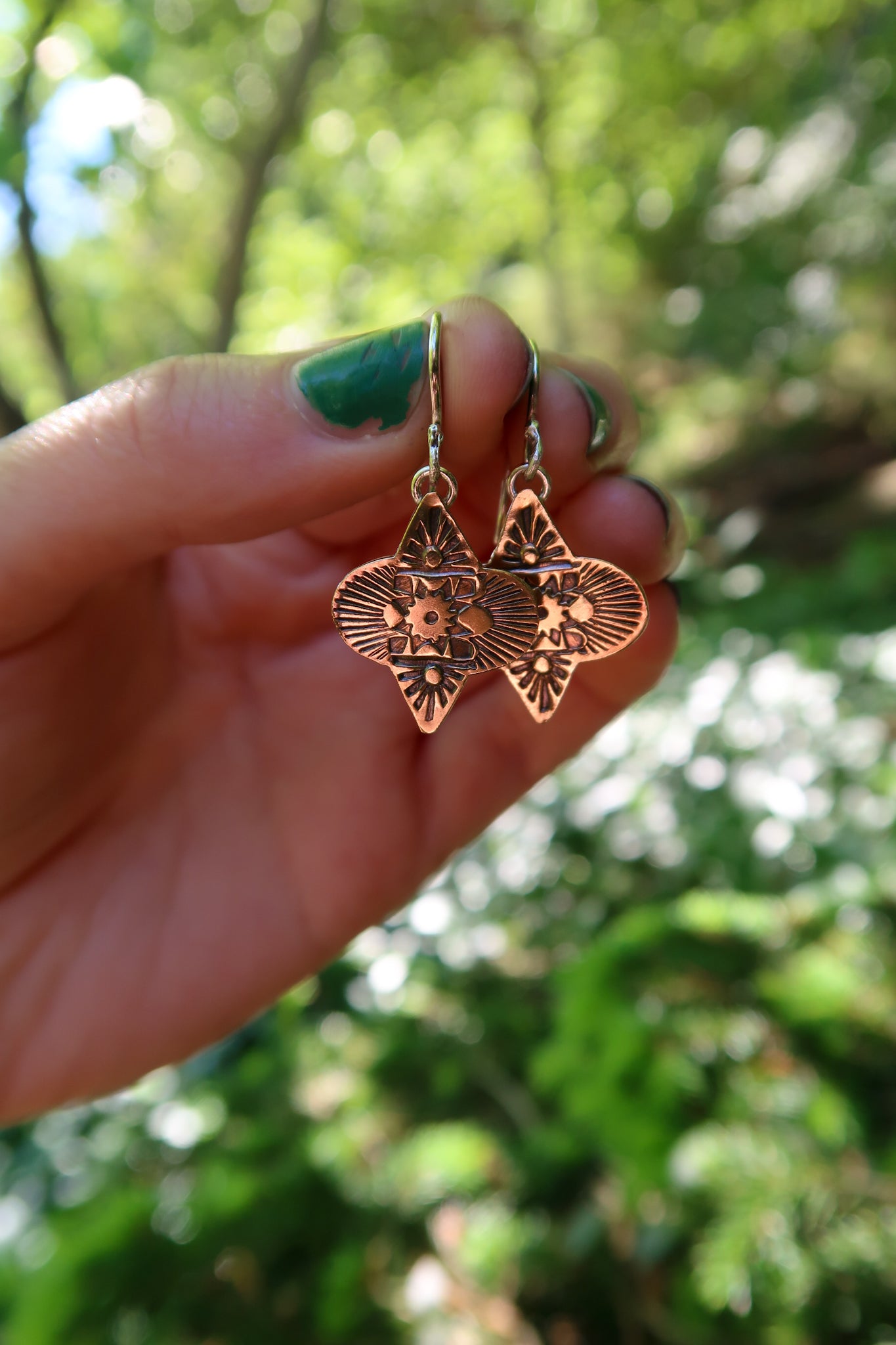 Silver and Brass Earrings