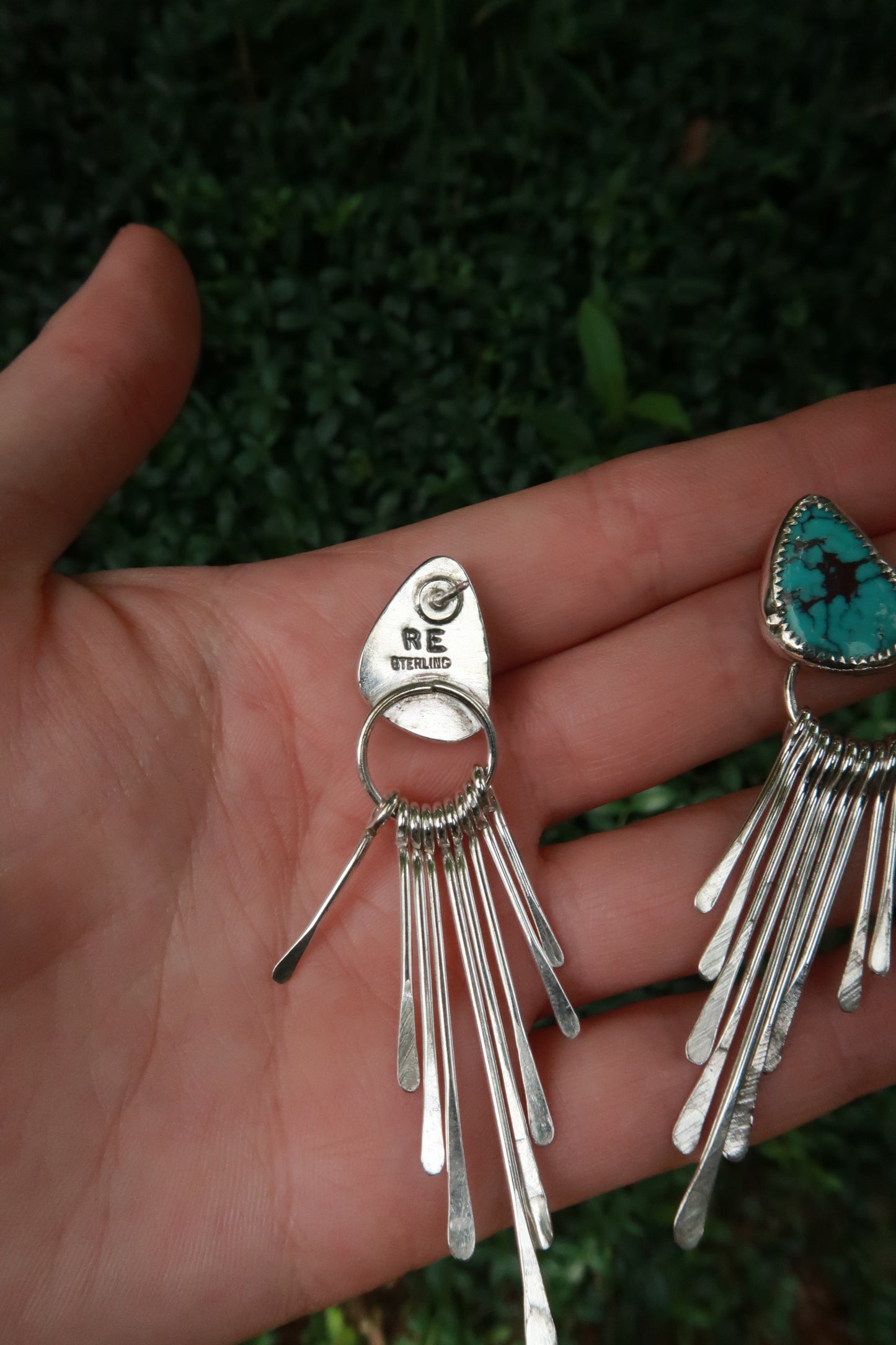 Hubei Turquoise Fringe Earrings