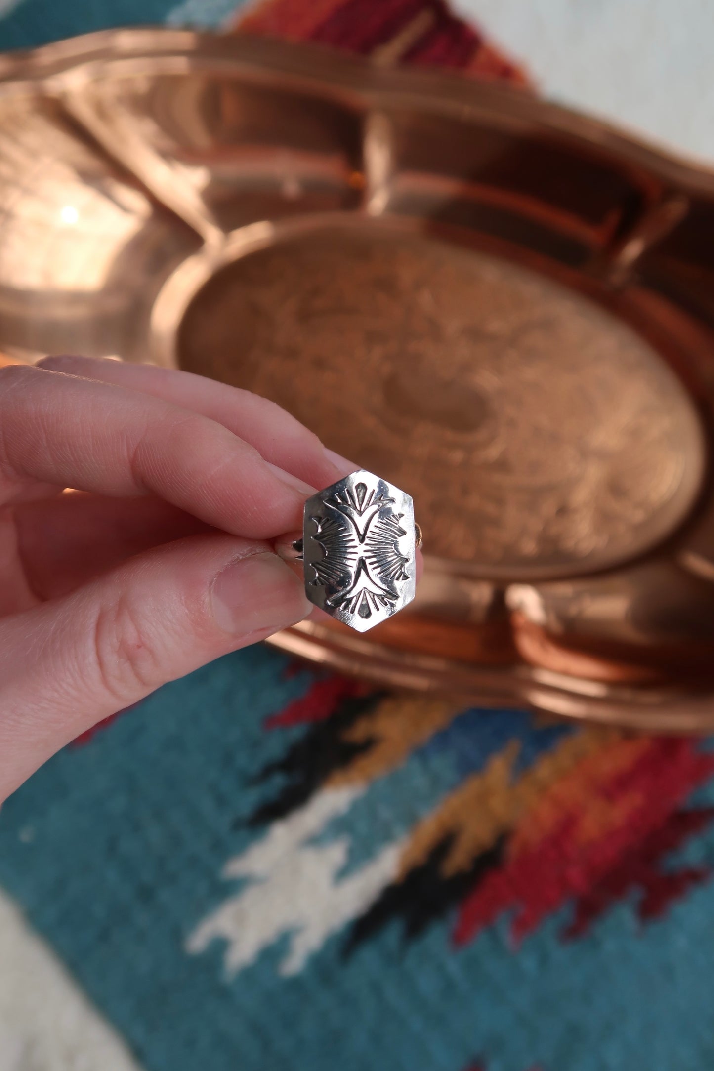Silver Stamped Ring