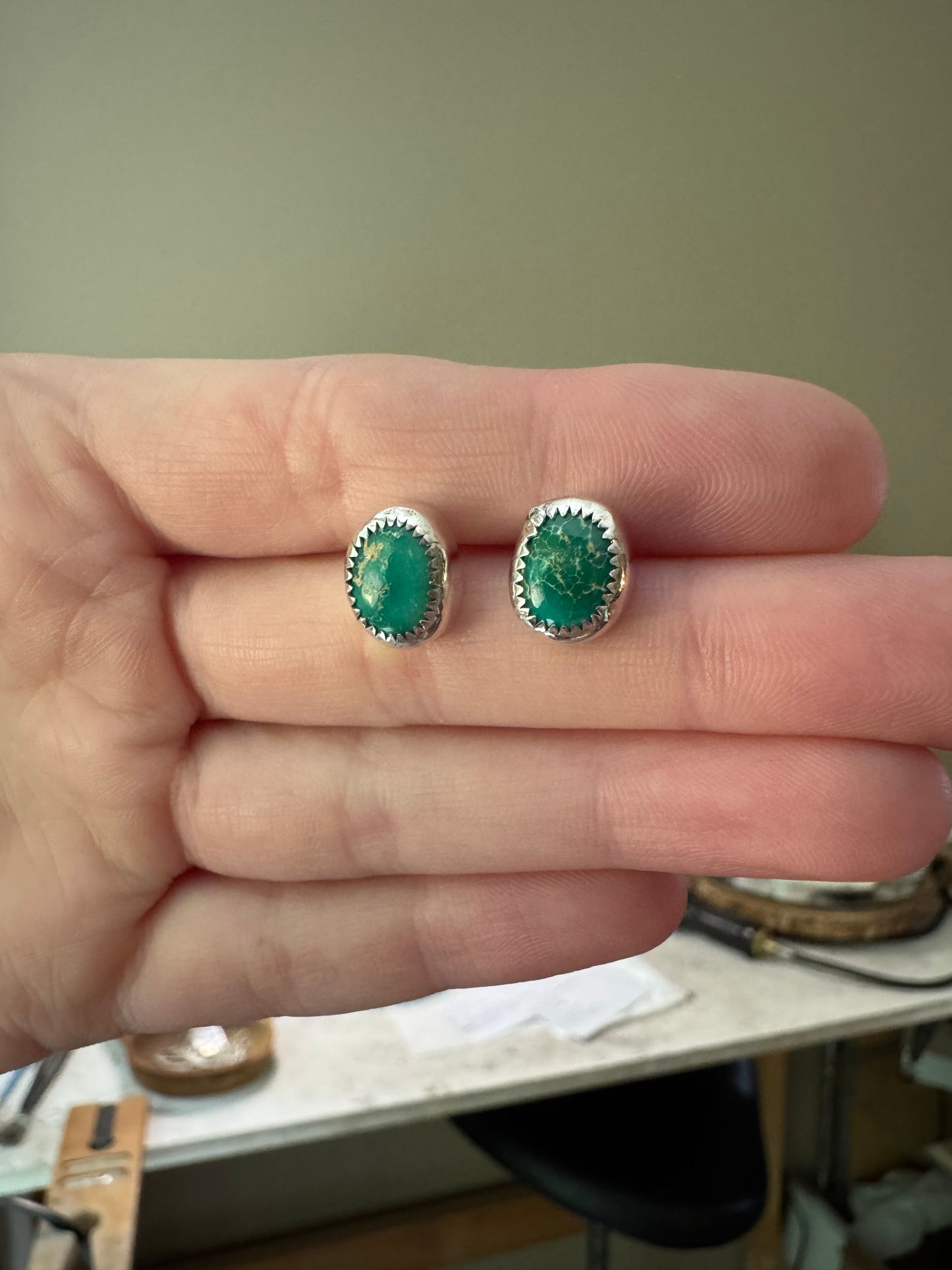 Emerald Valley Stud Earrings