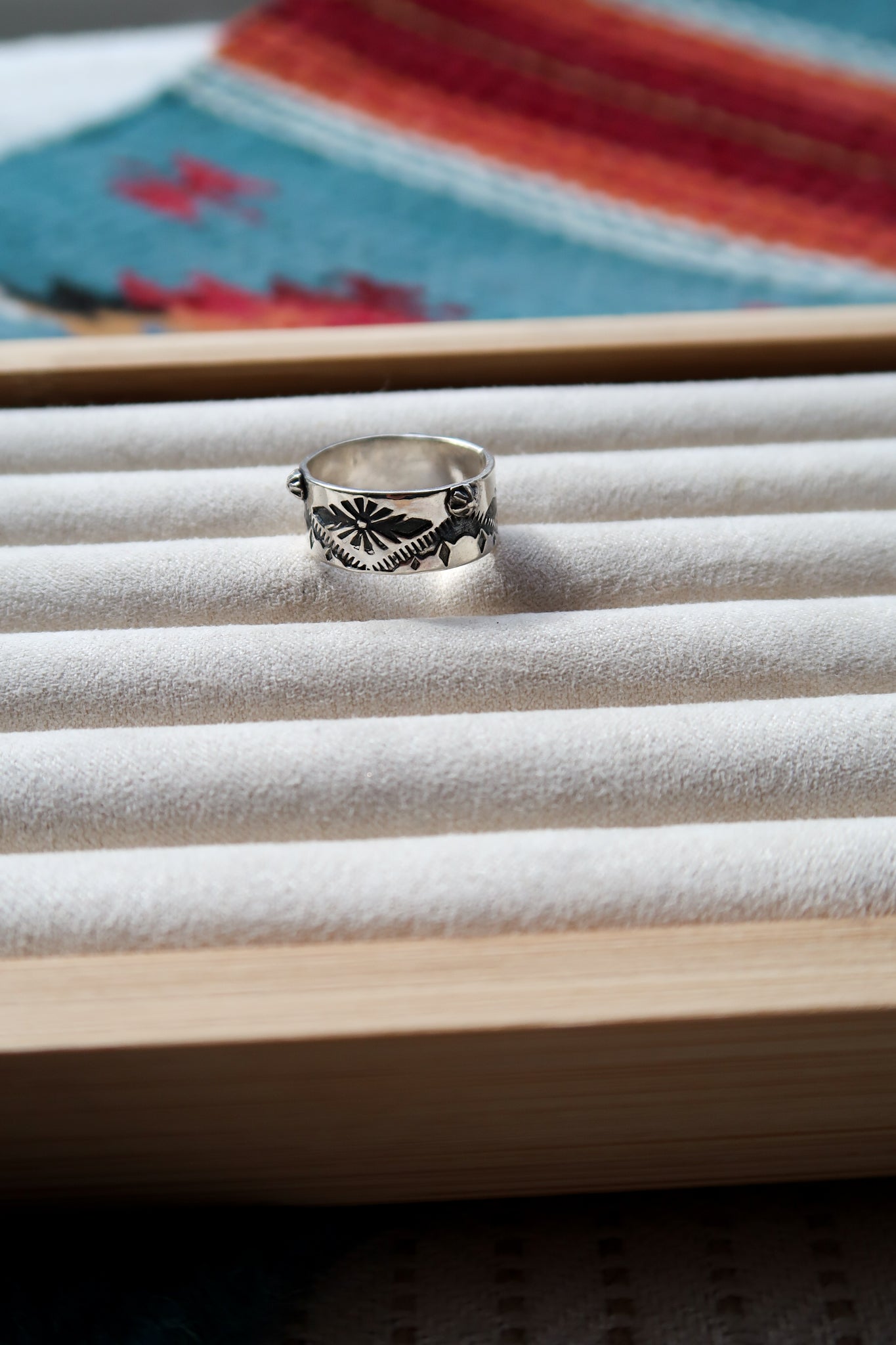 Silver Stamped Band
