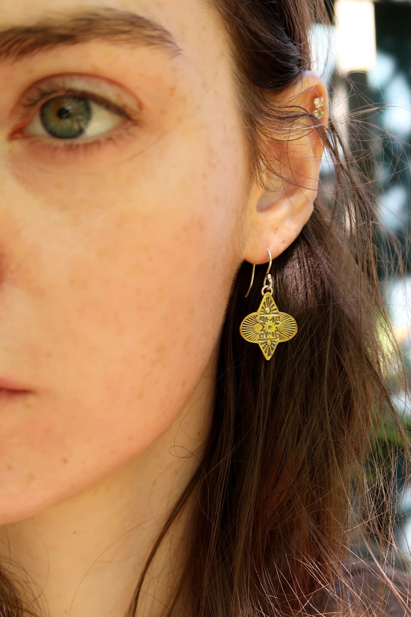 Silver and Brass Earrings