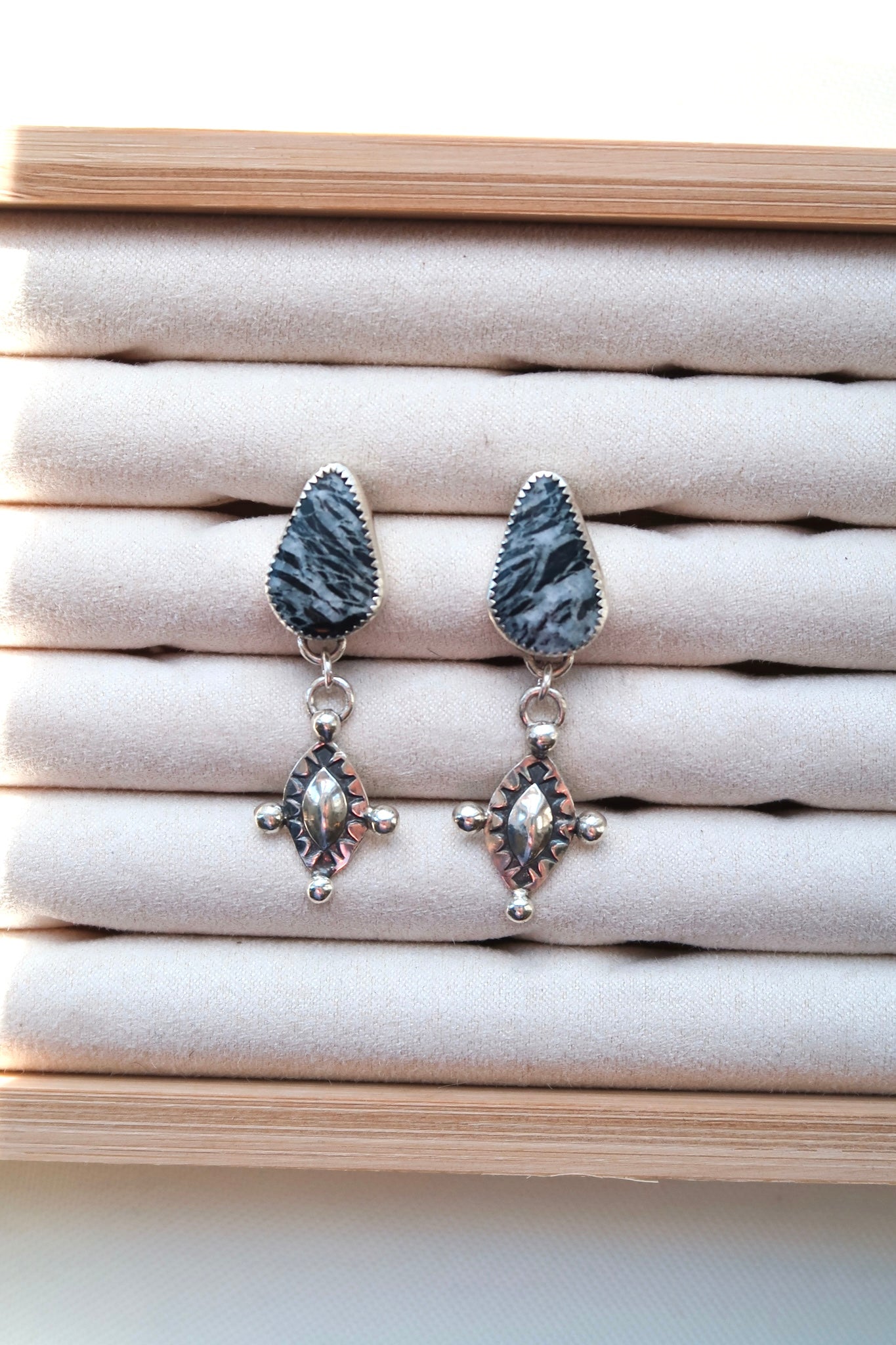 White Buffalo Earrings