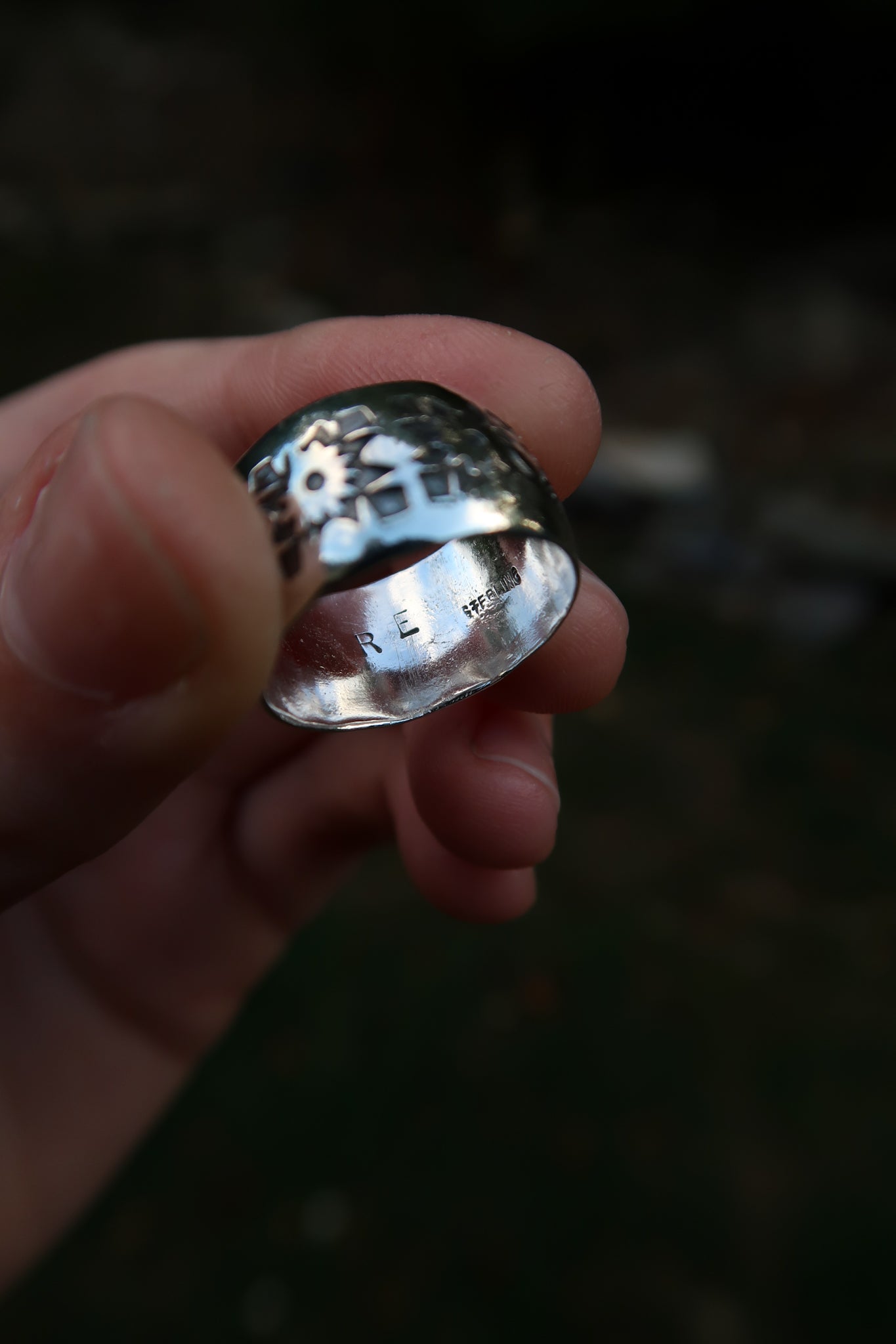 Sterling Silver Wide Band Ring
