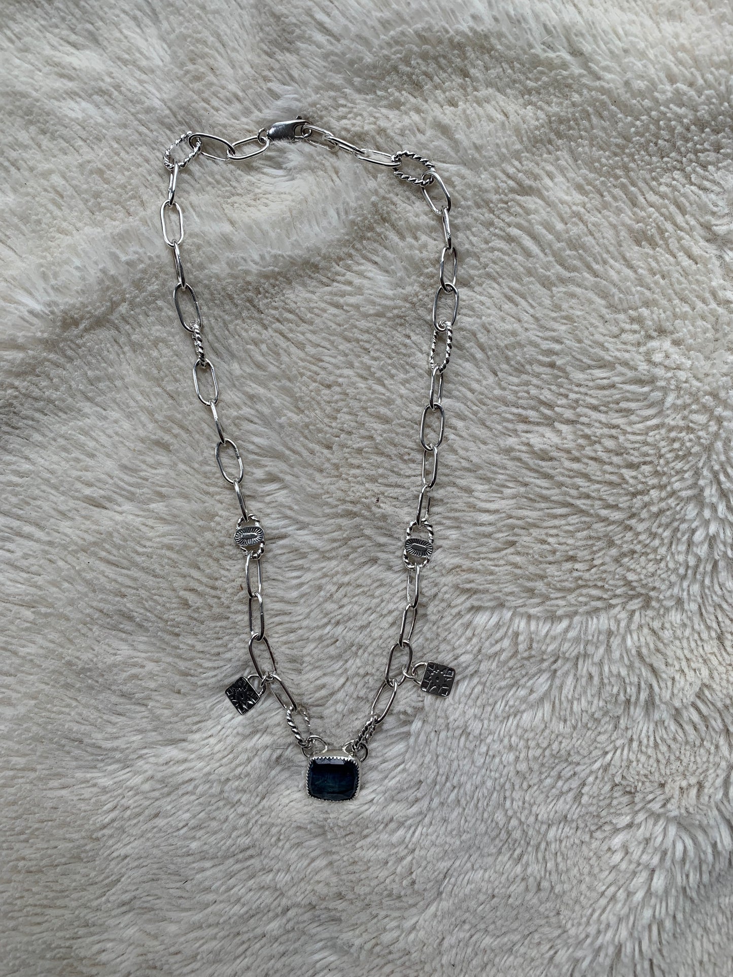 Natural Blue Kyanite Necklace