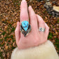 Golden Hill Turquoise Feather Ring