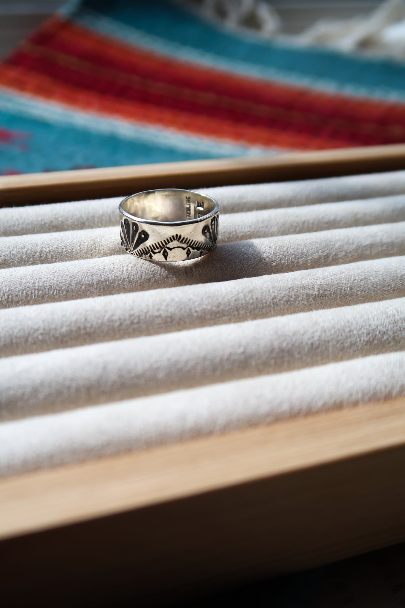 Silver Stamped Band