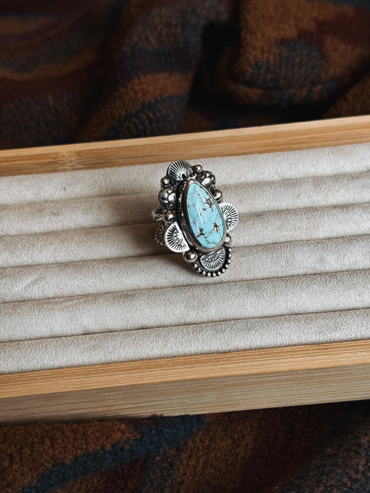 Dry Creek Turquoise Stamped Ring