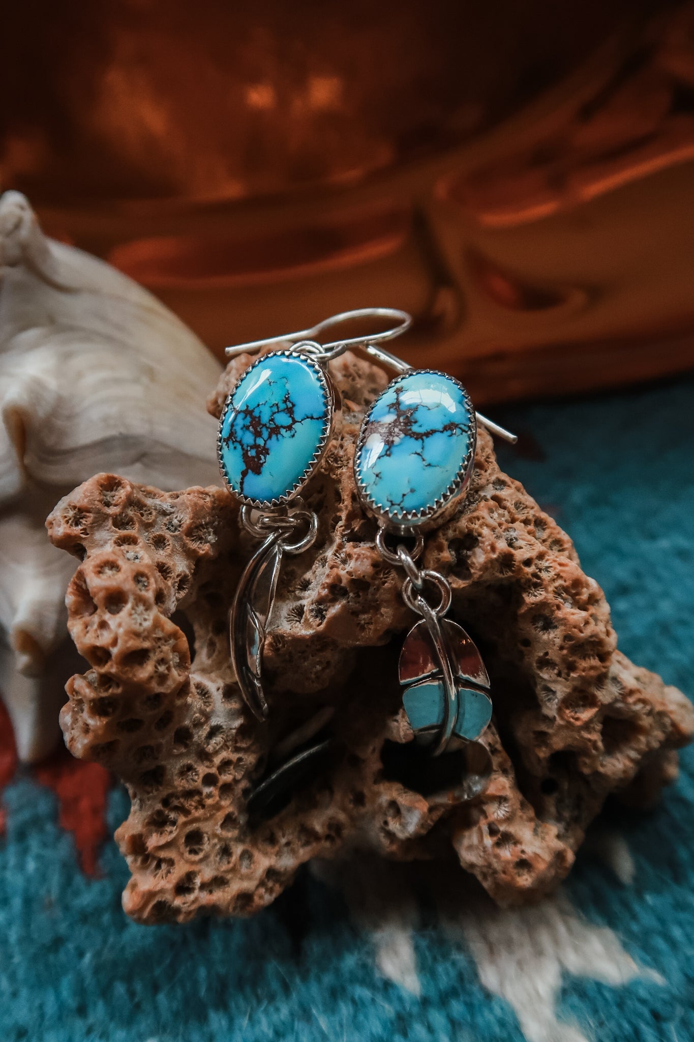 Golden Hill Feather Earrings