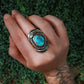 Golden Hill Turquoise Feather Ring