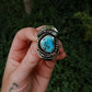 Golden Hill Turquoise Feather Ring