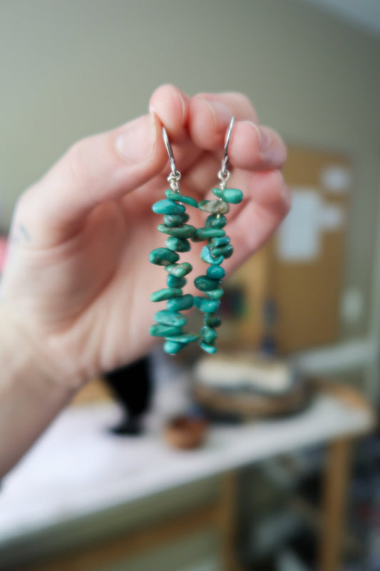 Fox Turquoise Bead Earrings