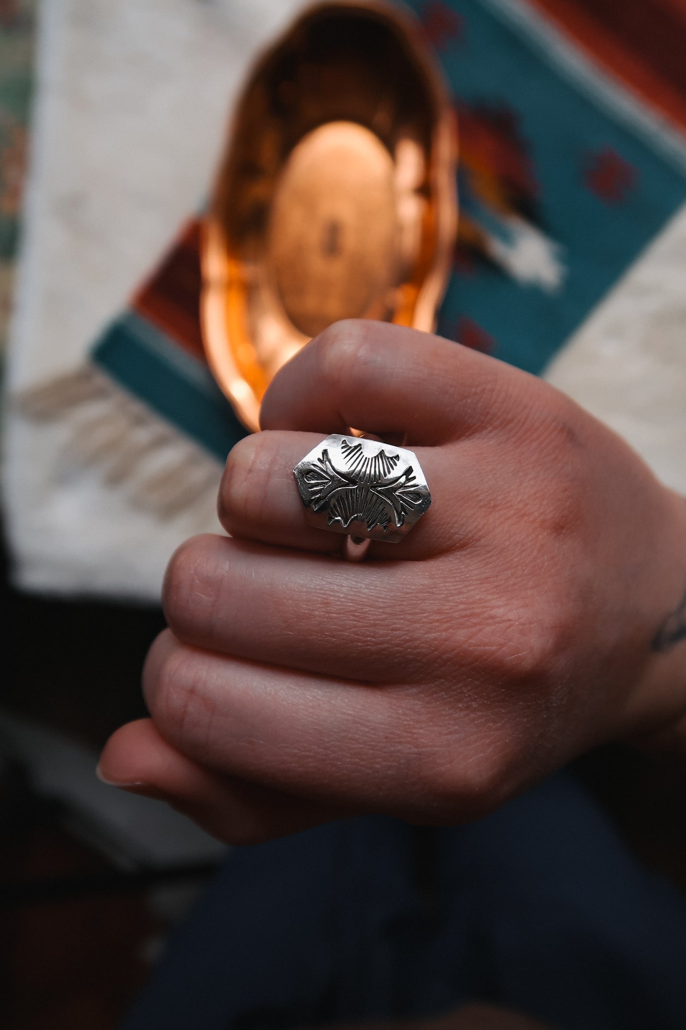 Silver Stamped Ring