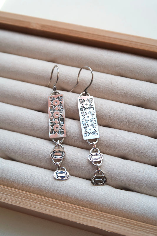 Sterling Silver Bar Earrings