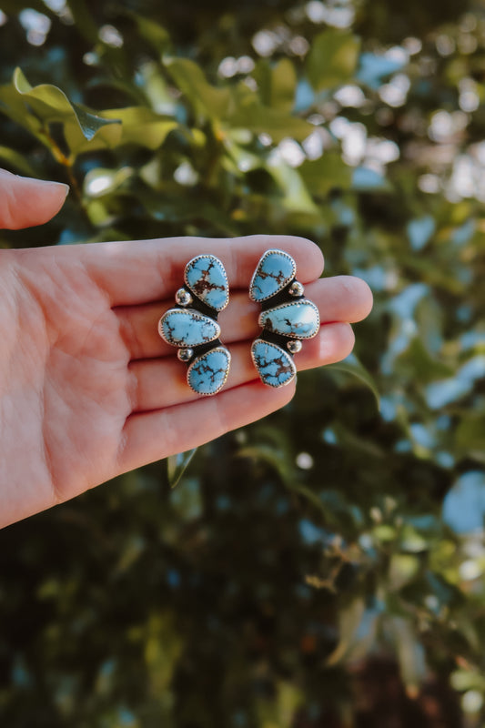 Golden Hill Cluster Earrings