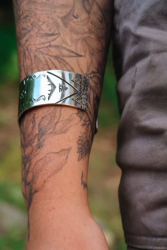 Sterling Stamped Silver Cuff