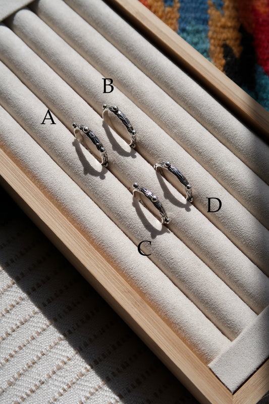 All-Silver Stamped Stacking Band