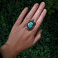 Golden Hill Turquoise Feather Ring