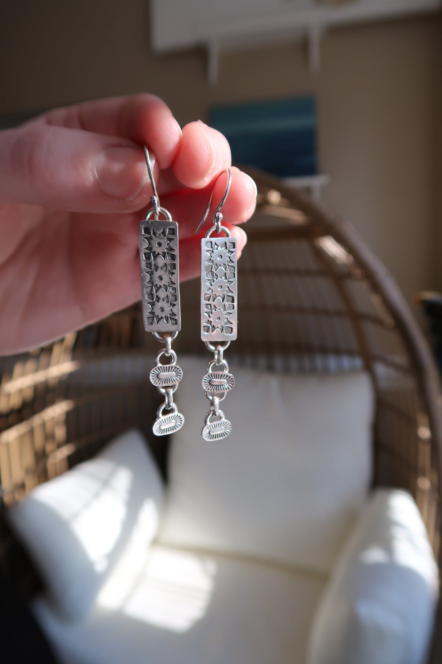 Sterling Silver Bar Earrings