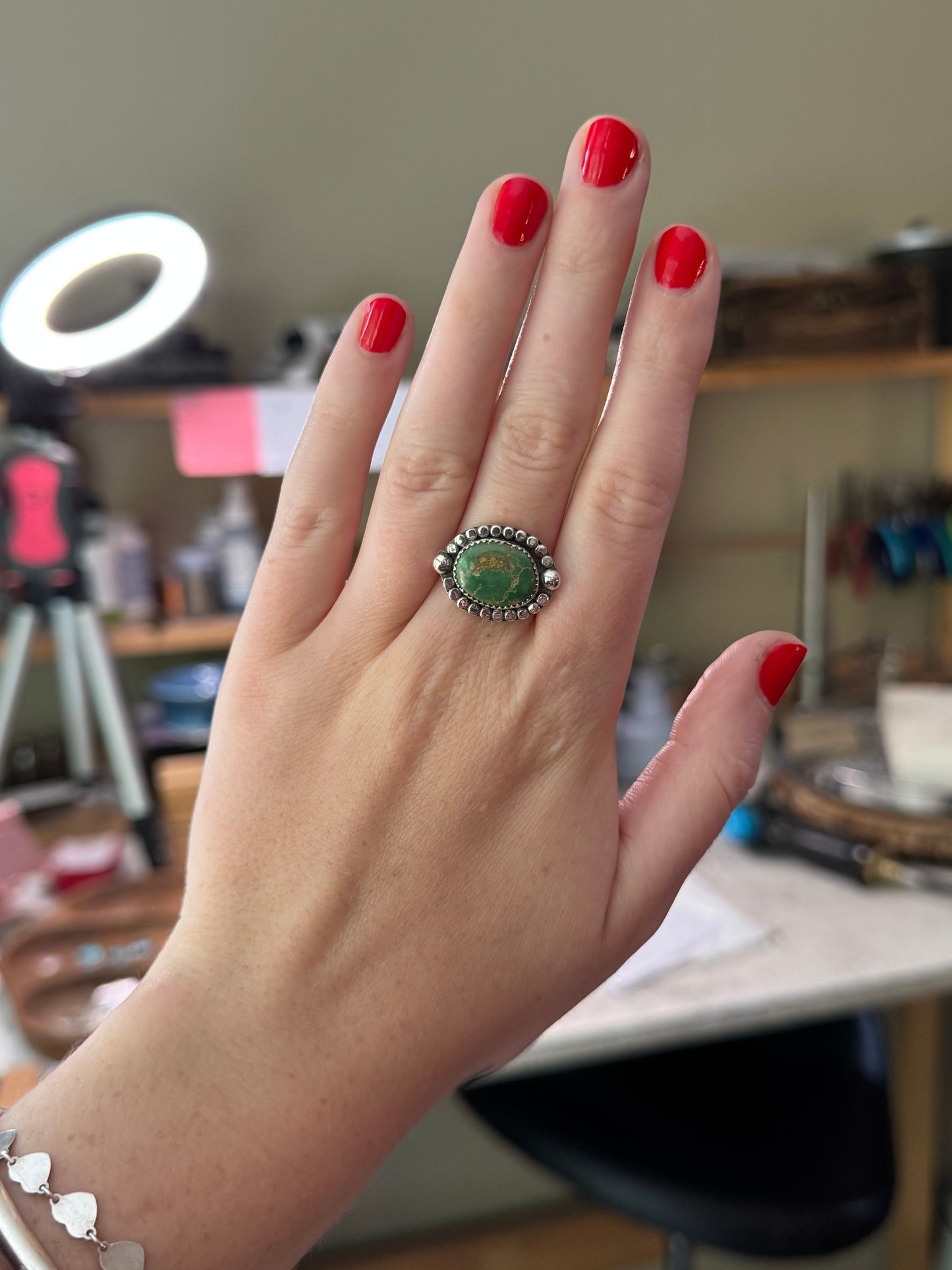 Emerald Valley Beaded Ring
