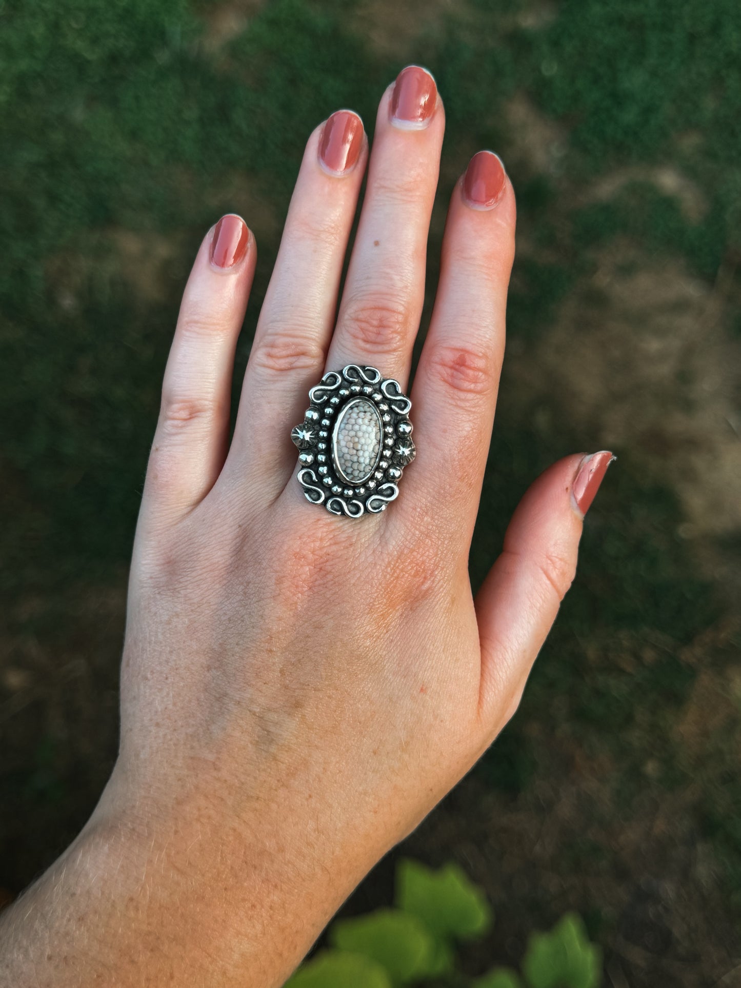Wrasse Fish Fossil Ring