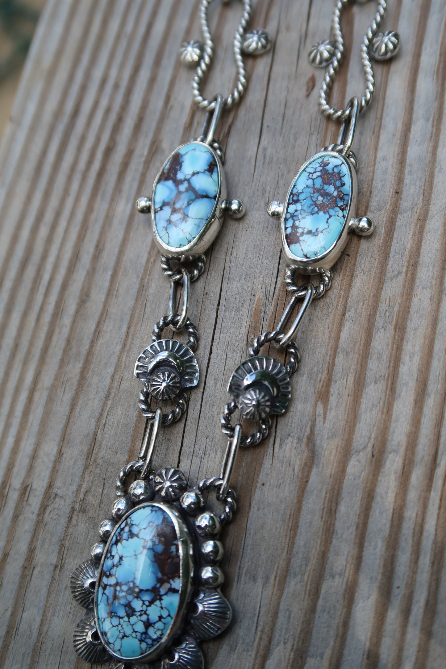 Golden Hill 3 Stone Necklace