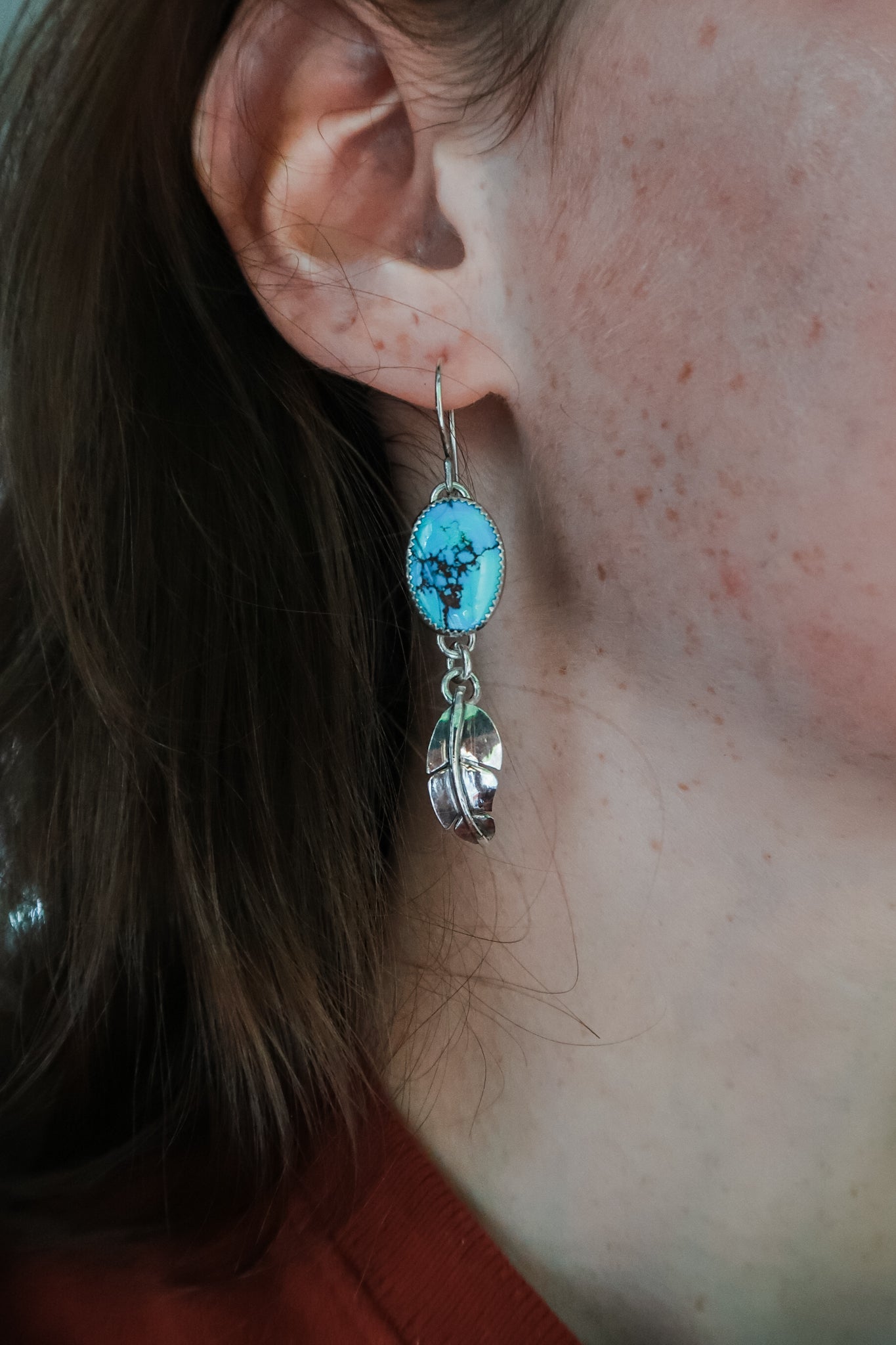 Golden Hill Feather Earrings