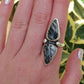 Stabilized White Buffalo Ribbon Ring