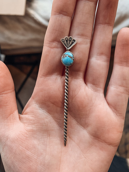 Golden Hill Silver Hat Pin