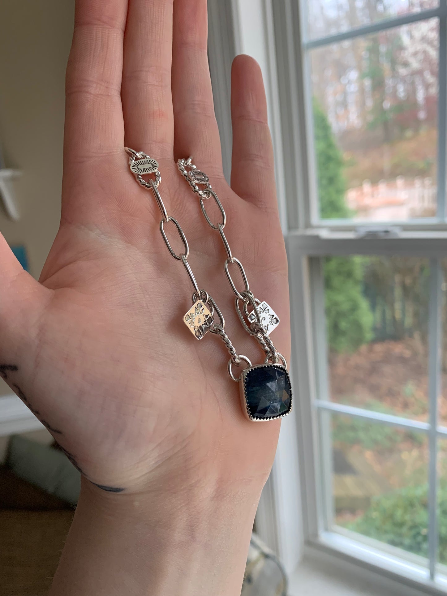 Natural Blue Kyanite Necklace